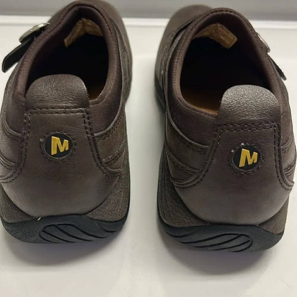 Merrell Brown Performance Slip-on Faux Buckle Footwear Shoes- Size 8